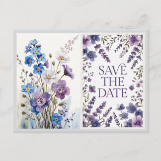 Elegante florale Save-the-Date-Karte Ankündigungspostkarte