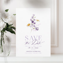 Elegante, florale Save the Date-Karte Date