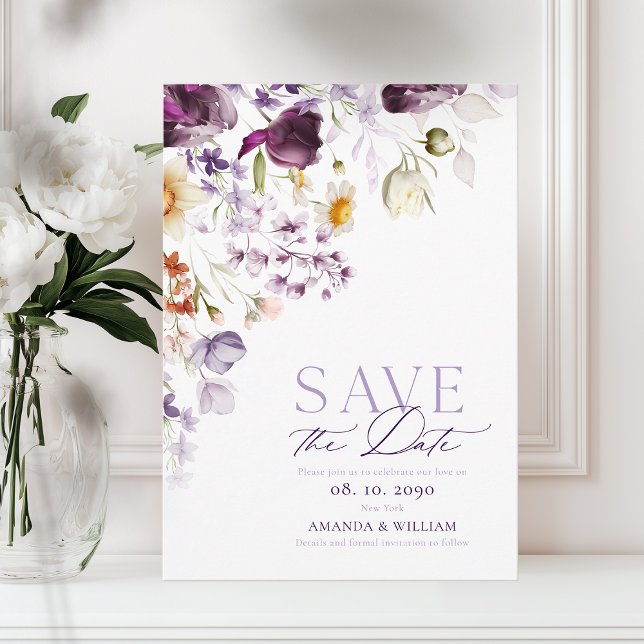Elegante, florale Save the Date-Karte Date (Von Creator hochgeladen)