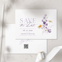 Elegante, florale Save the Date-Karte