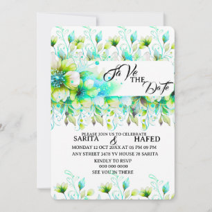 Elegante florale Save-the-Date-Vorlage, Wildblume Save The Date