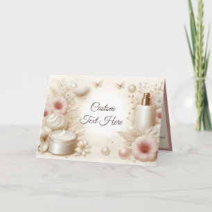 Elegante florale Schönheitskosmetik Personalisiert Karte