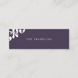 Elegante florale Skinny Calling Card Telefonnummerkarte