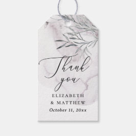 Elegante florale staubige lila Hochzeit danke Geschenkanhänger