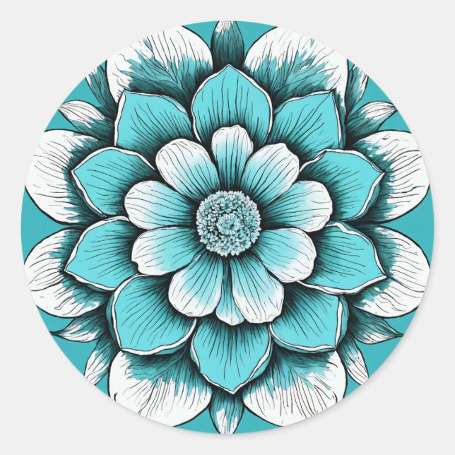 Elegante florale Stickers (Vorderseite)