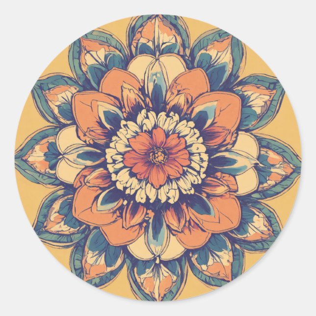 Elegante florale Stickers (Vorderseite)