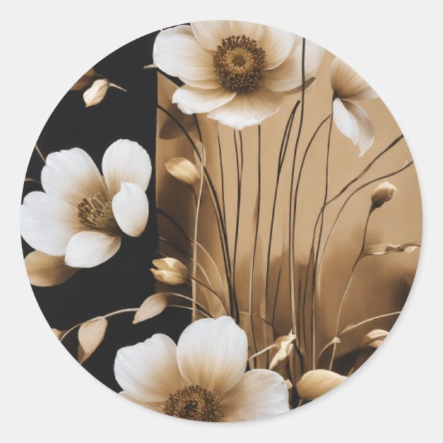 Elegante florale Stickers (Vorderseite)