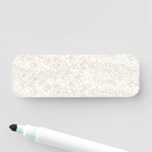 Elegante Florale Tasche als Geschenk für Sie Namensschild