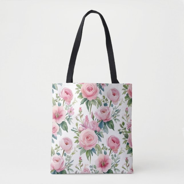 👜 elegante florale Tote Bag - stilvoll & vielseit Tasche (Vorderseite)