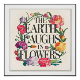 Elegante florale Typografie Wall Poster