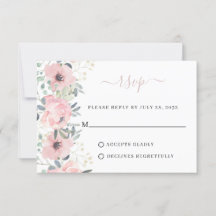Elegante florale Wasserfarbe Dusty Blush Pink Hoch