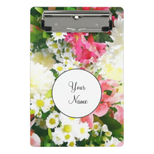 Elegante florale Wasserfarbe Mini Klemmbrett