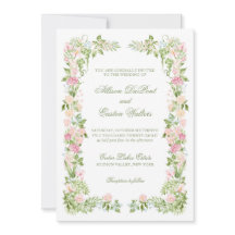 Elegante Florale Wasserfarben-Hochzeitseinladung