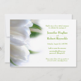 Elegante, florale White Virtual Wedding Einladung