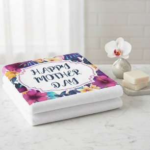 Elegante Florale Zum Muttertag Personalisierter Sc Waschlappen