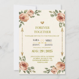ELEGANTE FLORALWEDING INVITATIONSKARTE EINLADUNG