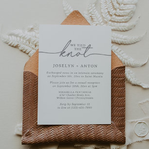 Elegante Flucht und Hochzeitsempfang  Einladung