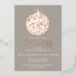 Elegante Foil Ornament Chrismas Party Einladung