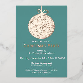 Elegante Foil Ornament Chrismas Party Einladung