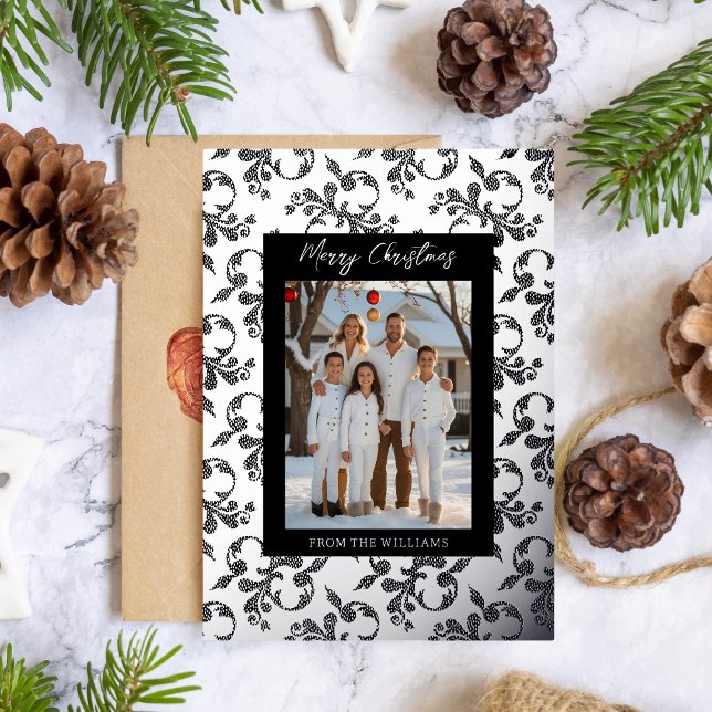 Elegante Foil Weihnachtskarte Vorlage Schwarz Urla (Von Creator hochgeladen)
