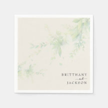 Elegante Foliage Cream Personalisiert Hochzeit