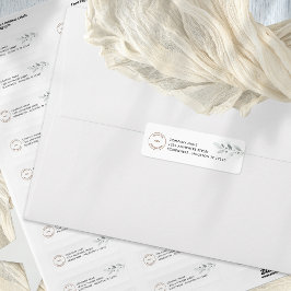 Elegante Foliage Logo Rücksendeadresse Company