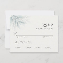 Elegante Foliage Modern RSVP Karte
