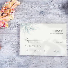 Elegante Foliage Modern RSVP Karte