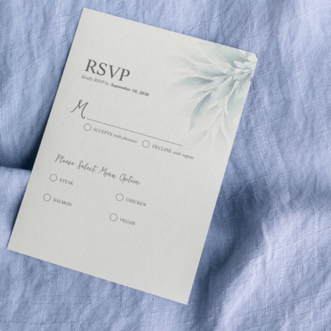 Elegante Foliage Modern RSVP Karte (Von Creator hochgeladen)