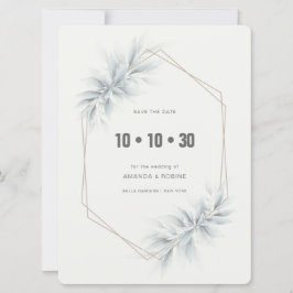 Elegante Foliage Modern Save The Date