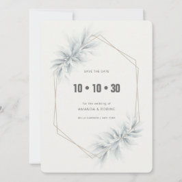 Elegante Foliage Modern Save The Date