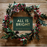 Elegante Folie Nicht Foto, moderne Folie Ferienkar Folien Feiertagskarte<br><div class="desc">Grün und Folie ohne Foto Collage Moderne lustige FamilienWeihnachtskarten Design.</div>