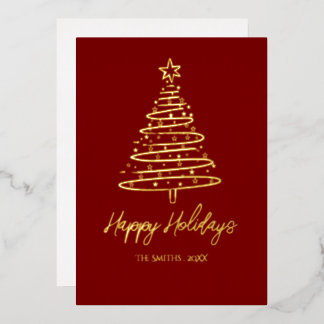 Elegante Folien-Weihnachtskarte  Folien Feiertagskarte