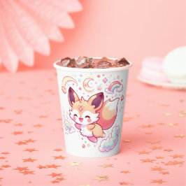 Elegante Forest Fox Babydusche Pappbecher
