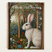 Elégante forêt bohème rétro de lapin blanc