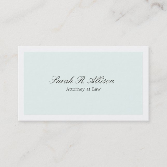 Elegante formale Beruflich Blue Business Card Visitenkarte (Vorderseite)