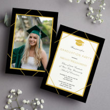 Elegante formale Goldgrad-Diplom-Party