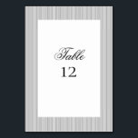 Elegante formale klassische Hochzeitdetails Tischnummer<br><div class="desc">Lassen Sie Ihre Gäste stilvoll mit diesen eleganten formalen klassischen Tischnummern der Calligraphie führen. Sie zeichnen sich durch ein zeitloses Schwarzweiß-Design mit einem dezenten, dünnen Streifen-Hintergrund aus und stimmen sich perfekt mit der Formal Elegant Classic Black Stripes Hochzeitskollektion ab. Diese Tischnummern eignen sich ideal für Schwarz-Krawatte-, Formal- oder Classic-Hochzeiten und...</div>