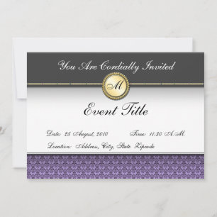 Elegante formelle Einladung mit individuellem Mono