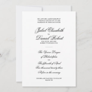Elegante formelle Einladung zur Hochzeit