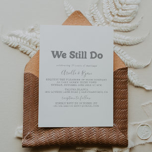 Elegante formelle minimale Wir erneuern immer noch Einladung