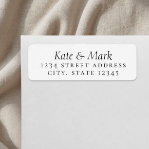 Elegante formelle Paarnamen Hochzeitsrücksendeadre