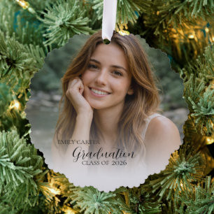 Elegante Foto-Abschlussfeier Abschlussjahrgang 2 Ornament Karte
