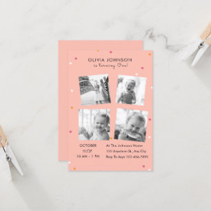 Elegante Foto Collage Geburtstagsparty Einladung