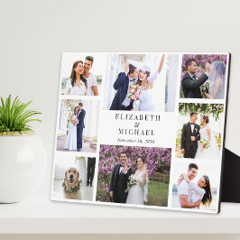 Elegante Foto Collage Wedding Fotoplatte