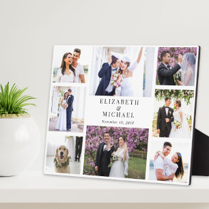 Elegante Foto Collage Wedding Fotoplatte
