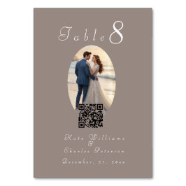 Elegante Foto-Frame Qr-Codetabelle Tischnummer