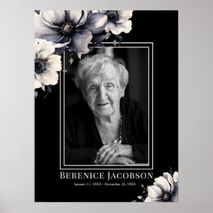 Elegante Foto-Gedenkfeier des Lebens Poster