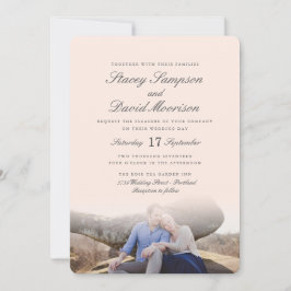 Elegante Foto-Hochzeit Einladung