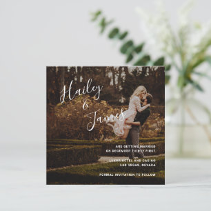 Elegante Foto Moderne Hochzeit Save The Date